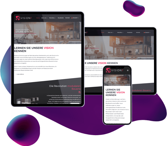 VisionF Responsive Designs auf Ipad, Laptop und Handy mit Bubble HG VisionF Responsive Designs auf Ipad, Laptop und Handy mit Bubble HG