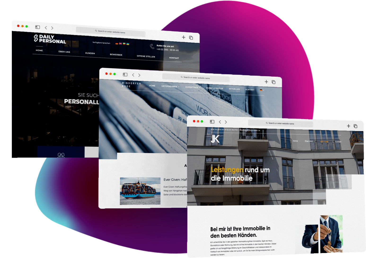 Mockup Webdesign vor Bubble Mockup Webdesign vor Bubble
